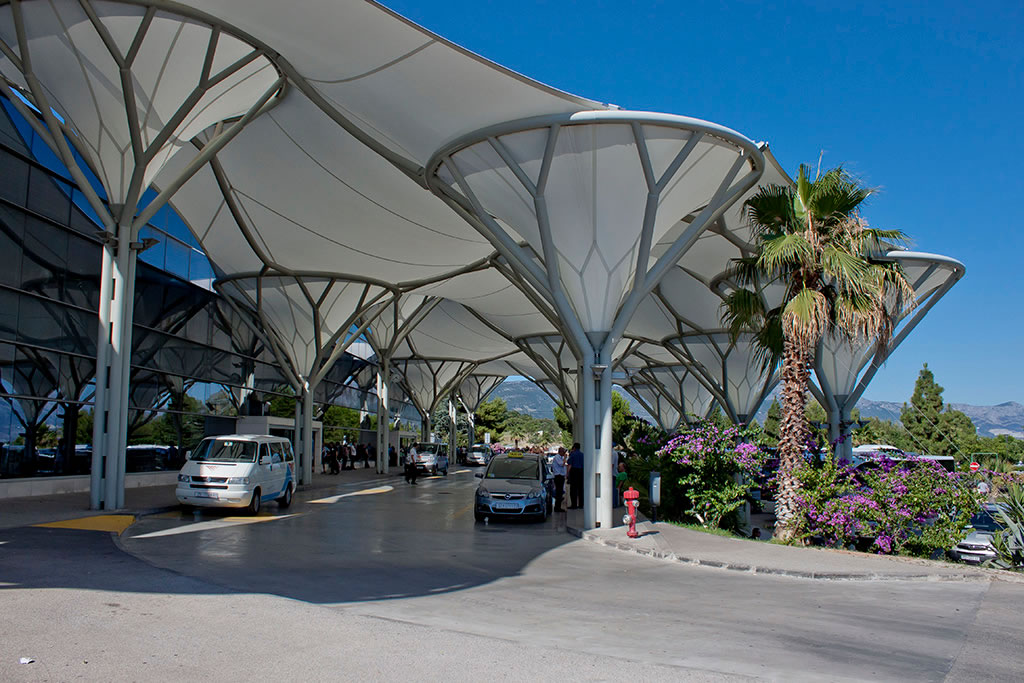 Split Airport Terminal Entrance