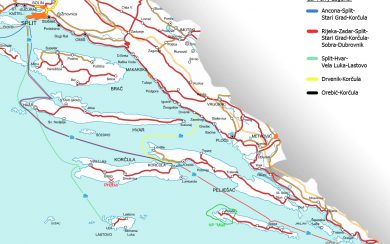 Split to Dubrovnik ferry routes