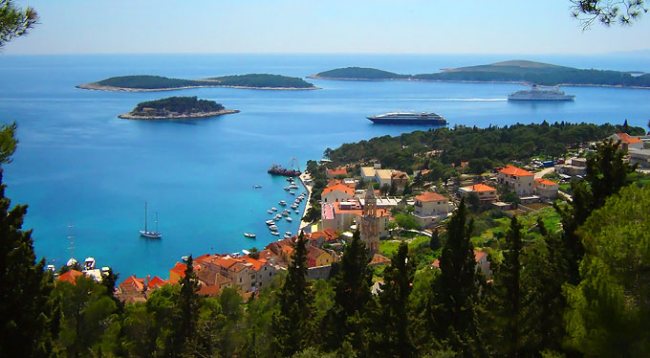 Hvar town and Pakleni islands