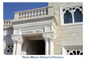 Stone mason school in Pucisca