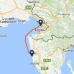 Trieste to Porec ferry route