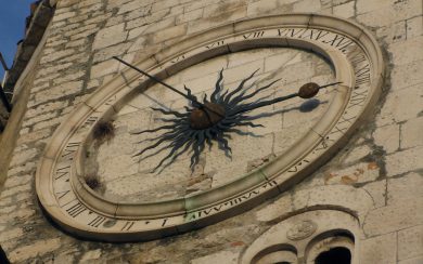 Clock on Pjaca square in Split