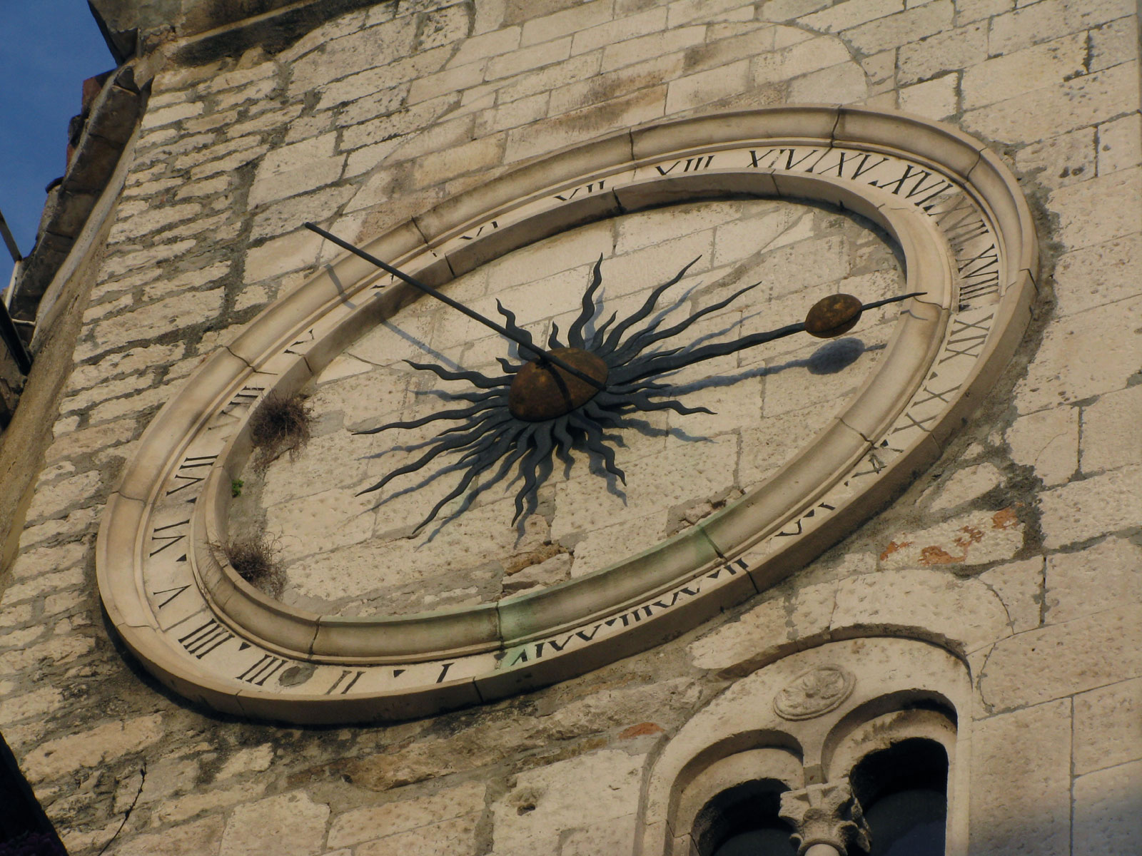 Clock on Pjaca square in Split