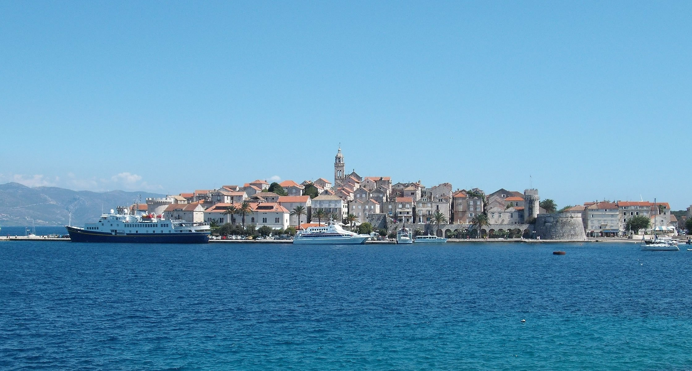 Korcula town, west side view