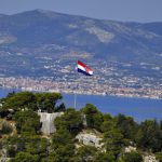 Croatian flag atop Marjan Hill