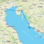 Venice to Split cruise map