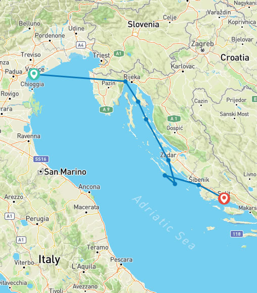 travel from split to venice