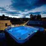 Jupiter Hotel rooftop bar with jacuzzi