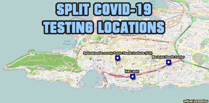 Split Croatia COVID-19 testing locations